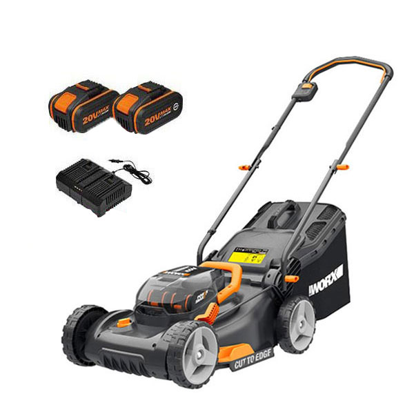 명품 웍스 40V 충전 잔디깍기 WG743E 싱글 패키지 (배터리 2개+듀얼충전기 1개)